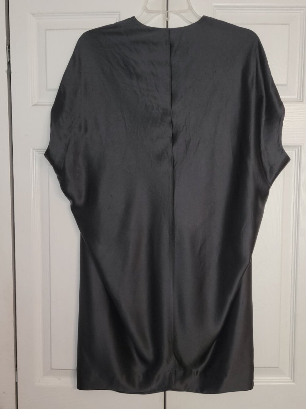 COS Satin V Neck Batwing Mini Dress 34 - Picture 4 of 6